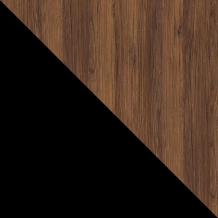 Madia 120x81h cm 3 cassetti moderna noce nero Wild