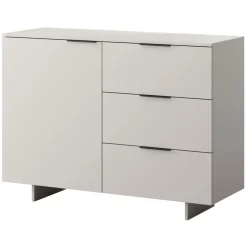 Madia 120x90h cm 3 cassetti soggiorno beige cashmere Stone