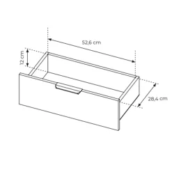 Madia 154x83h cm con led 2 ante 3 cassetti soggiorno noce Bois