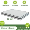Materasso matrimoniale 160x200cm memory antiacaro H.22cm Memory Deluxe