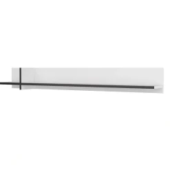 Mensola a muro 180x23h cm moderna bianco Lolla