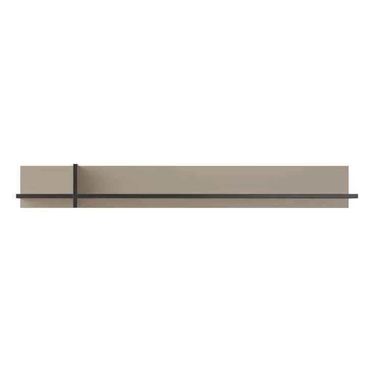 Mensola a muro 180x23h cm moderna tortora Lolla