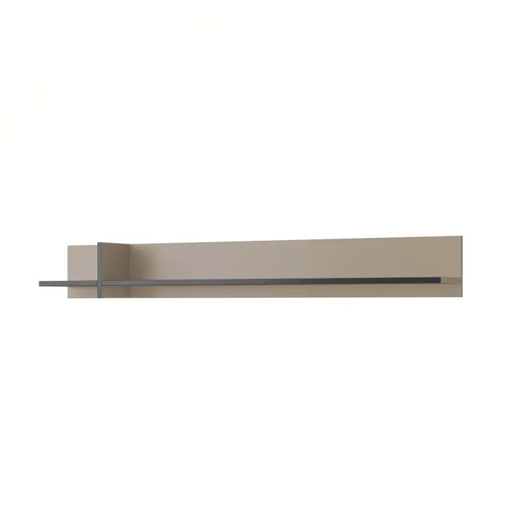 Mensola a muro 180x23h cm moderna tortora Lolla