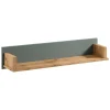 Mensola moderna 110x20h cm da parete rovere verde Leave