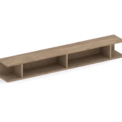 Mensola reversibile 138x19h cm con vani a vista rovere scuro Sunset