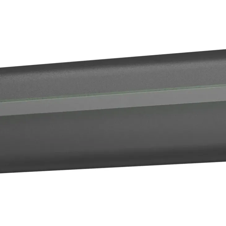 Mensola 120x22h cm da parete antracite lucido acciaio cromato Gordon