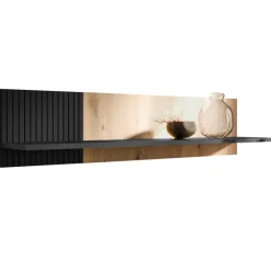 Mensola 110x25h cm da parete rovere nero Duble