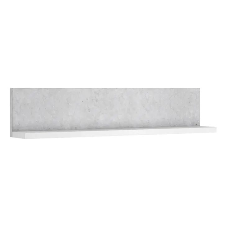 Mensola 150x32h cm per parete attrezzata bianco cemento Megan Gihome®