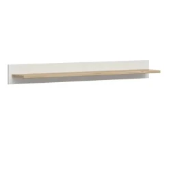 Mensola 143x17h cm soggiorno bianco frassinato rovere Lars