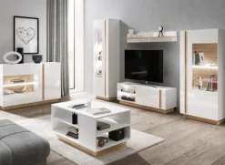 Mensola 138x20h cm soggiorno bianco opaco rovere Noa Gihome®