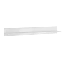 Mensola 160x22h cm soggiorno moderna bianco opaco e lucido Maiorca