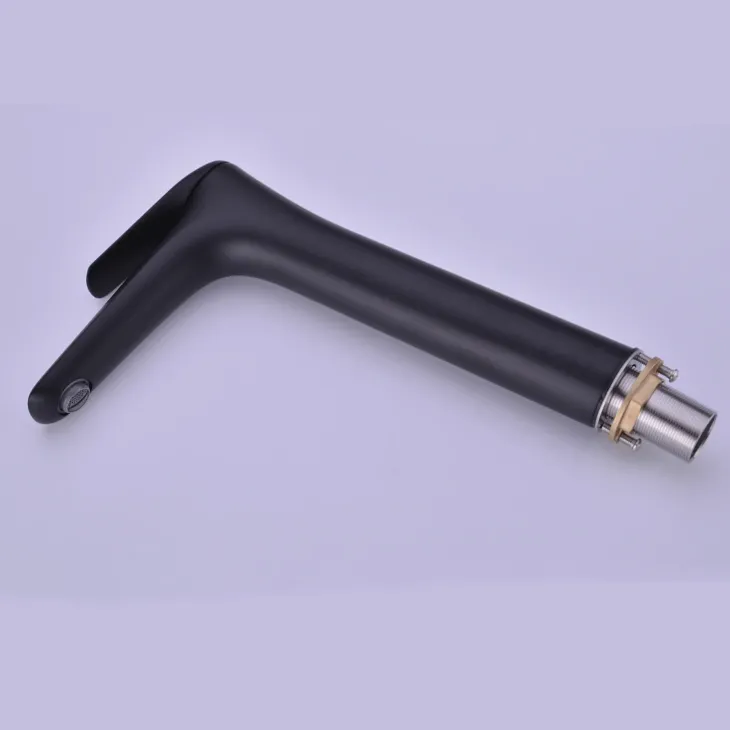 Miscelatore alto per lavabo bagno ottone nero Becco