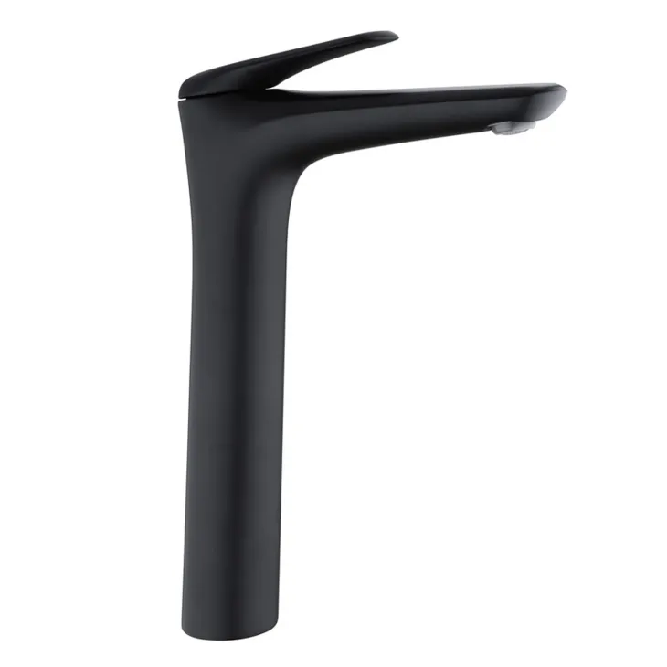 Miscelatore alto per lavabo bagno ottone nero Becco