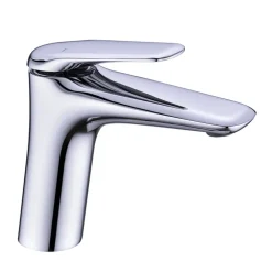 Miscelatore per lavabo bagno ottone cromato Becco
