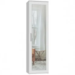 Mobile armadio multiuso ingresso 50x180h cm appendiabiti con specchio bianco Effort