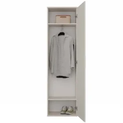 Mobile armadio multiuso ingresso 50x180h cm appendiabiti con specchio beige cashmere Effort