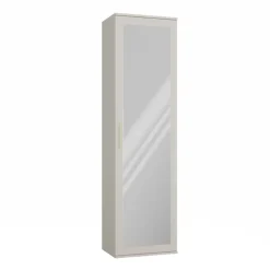 Mobile armadio multiuso ingresso 50x180h cm appendiabiti con specchio beige cashmere Effort