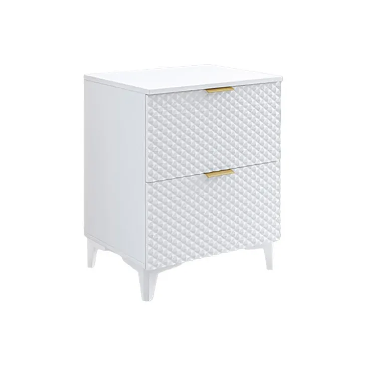 Mobile bagno a terra 61cm 2 cassetti bianco frontali decorati Konny