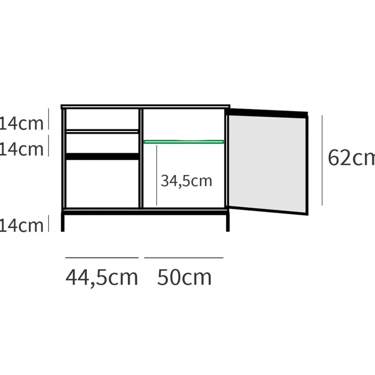 Mobile bagno a terra 100cm con lavabo e colonna 3 ante 1 cassetto rovere bianco Jasmund