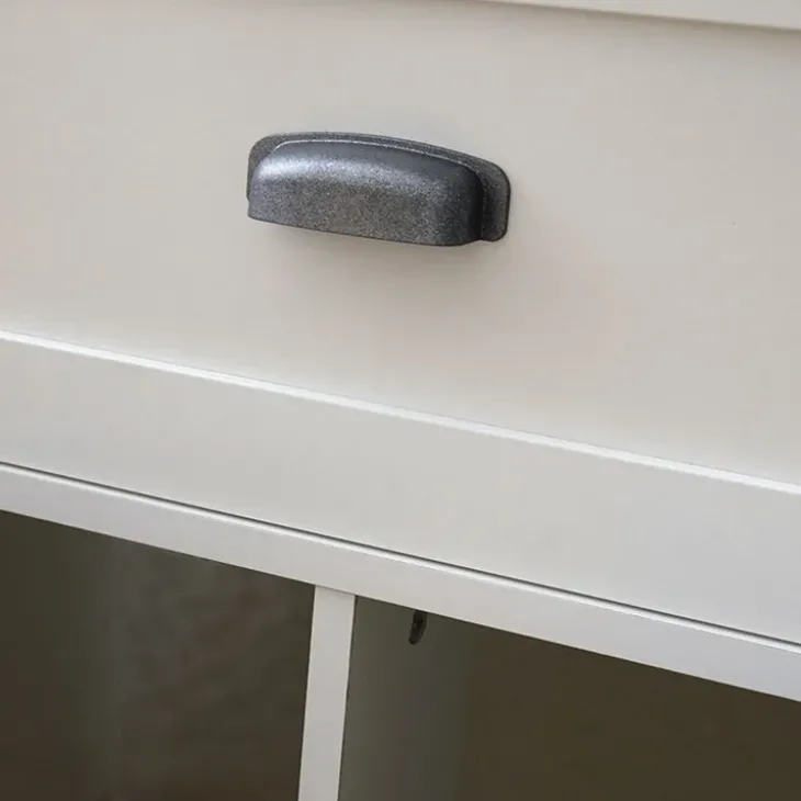Mobile bagno a terra 82cm con lavabo e colonna shabby bianco rovere Ilias
