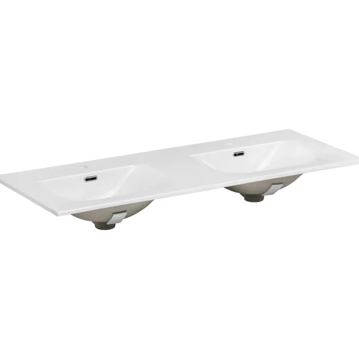 Mobile bagno sospeso cannettato 120cm con doppio lavabo rovere Pretty