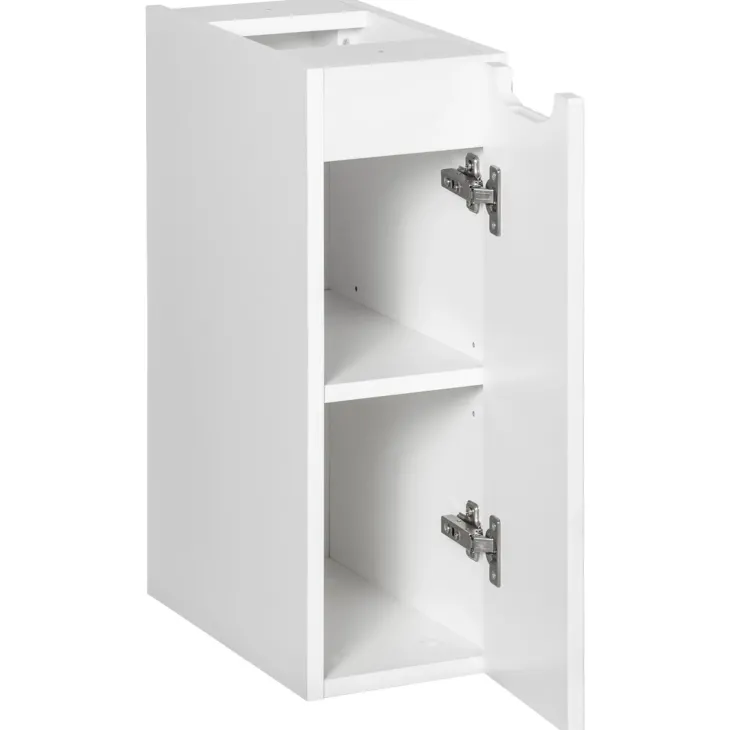Mobile bagno sospeso cannettato 80cm bianco rovere Cleany