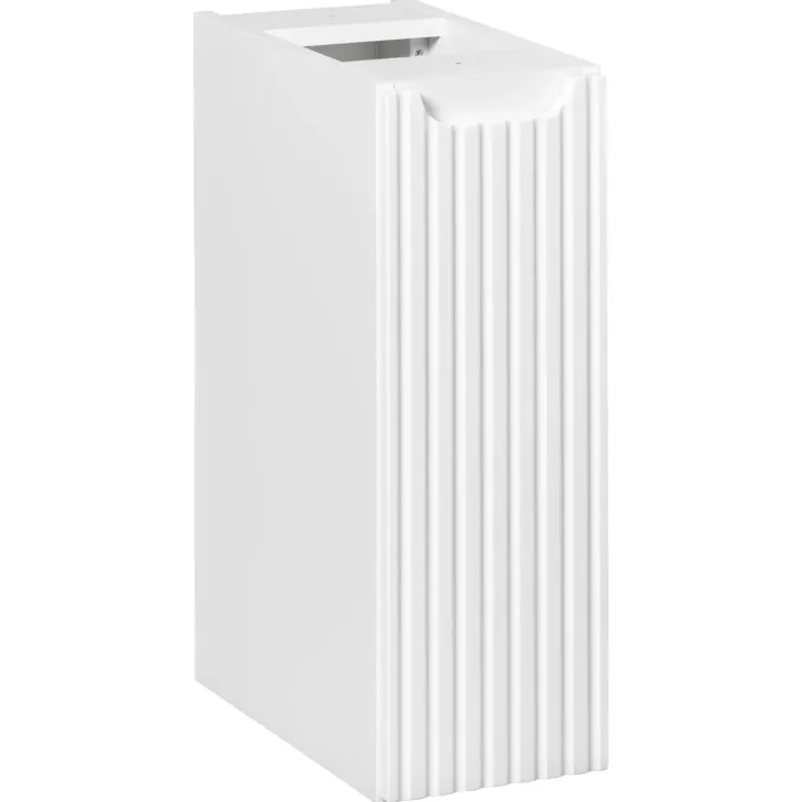 Mobile bagno sospeso cannettato 80cm bianco rovere Cleany