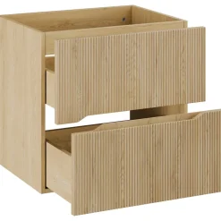 Mobile bagno sospeso cannettato 60cm con lavabo rovere Pretty