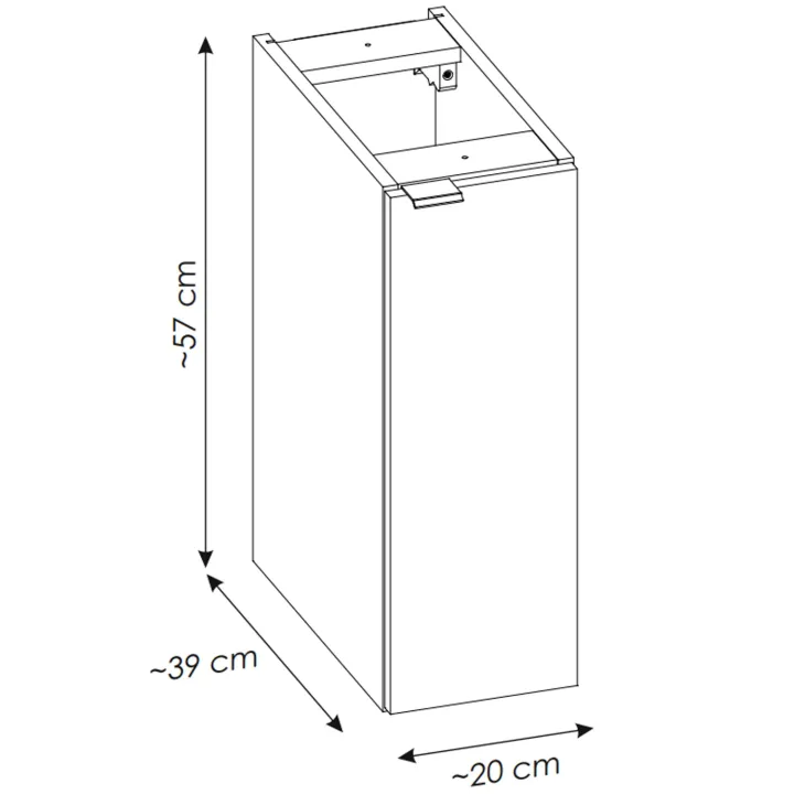 Mobile bagno sospeso 140cm 5 ante beige cashmere Neutry