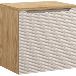 Mobile bagno sospeso 60cm 2 ante beige rovere Swim