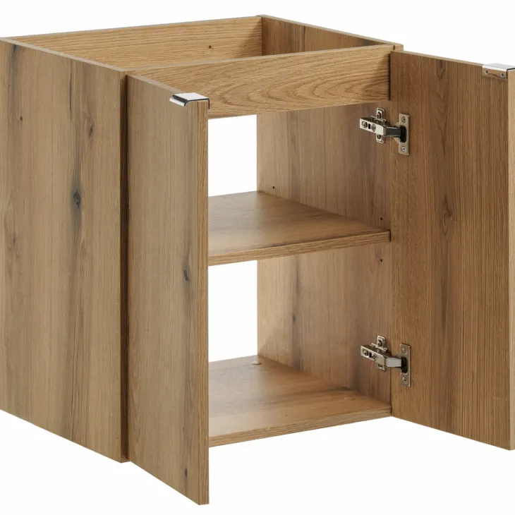 Mobile bagno sospeso 100cm 4 ante rovere nero Rovery