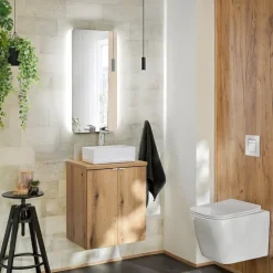 Mobile bagno sospeso 50cm 2 ante rovere Rovery