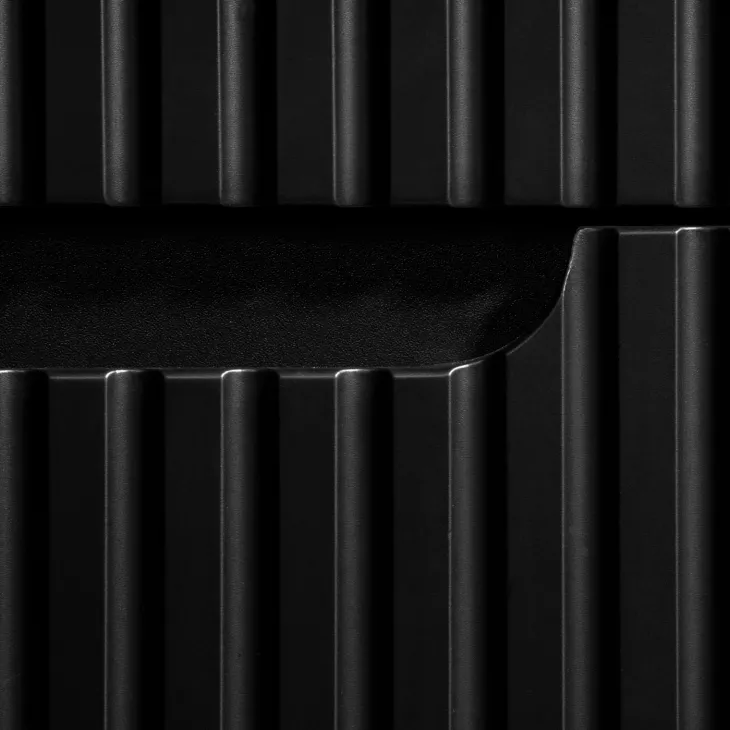 Mobile bagno sospeso 80cm cannettato 2 cassetti nero rovere Cleany