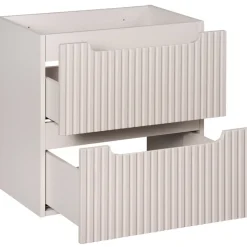 Mobile bagno sospeso 120cm cannettato 4 cassetti beige rovere Cleany