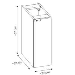 Mobile bagno sospeso 140cm cannettato 4 cassetti beige rovere Cleany