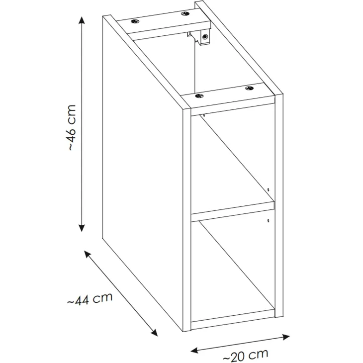 Mobile bagno sospeso 80cm cannettato 1 cassettone e vani rosa Autentic