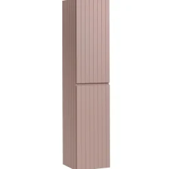 Mobile bagno sospeso 180cm cannettato con 2 lavabi, colonna e 2 specchi rosa Autentic