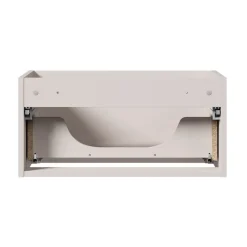 Mobile bagno sospeso 80cm cannettato con cassetto anta e vano beige rovere Cleany
