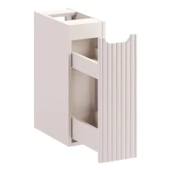 Mobile bagno sospeso 80cm cannettato con cassetto anta e vano beige rovere Cleany