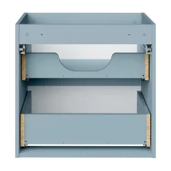 Mobile bagno sospeso 140cm cannettato con vani azzurro rovere Celestiale