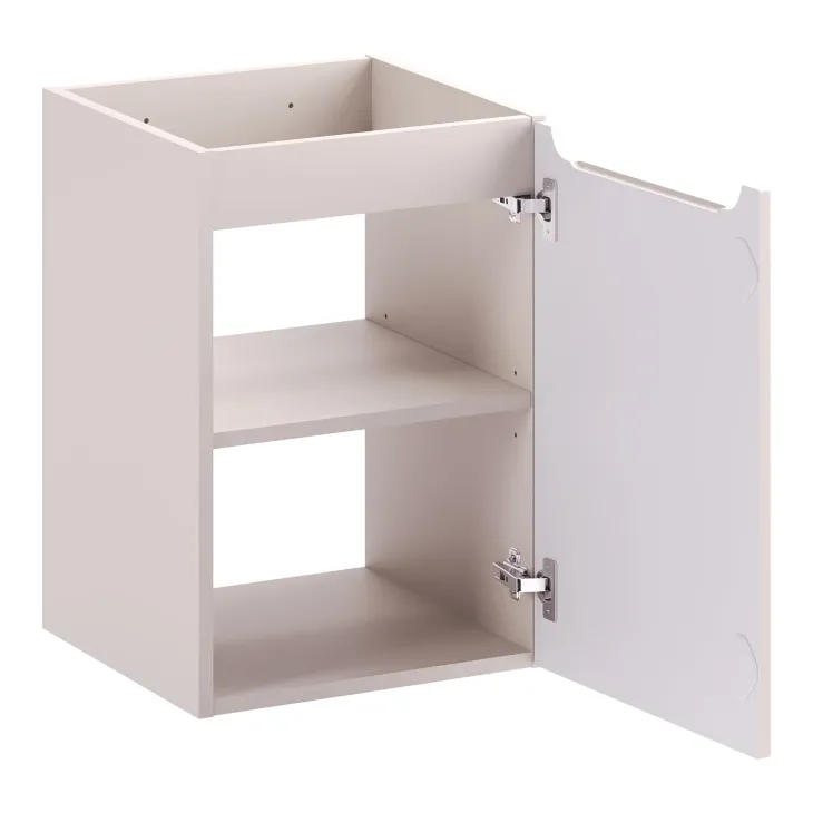 Mobile bagno sospeso 40cm cannettato con lavabo 1 anta beige Cleany