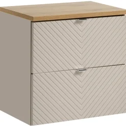 Mobile bagno sospeso 60cm 2 cassetti beige cashmere Neutry