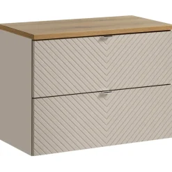 Mobile bagno sospeso 80cm 2 cassetti beige cashmere Neutry