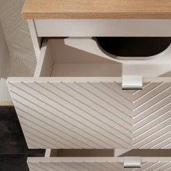 Mobile bagno sospeso 140cm 4 cassetti beige cashmere Neutry