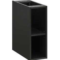 Mobile bagno sospeso 80 cm 2 cassetti 2 vani quercia antracite Limpid