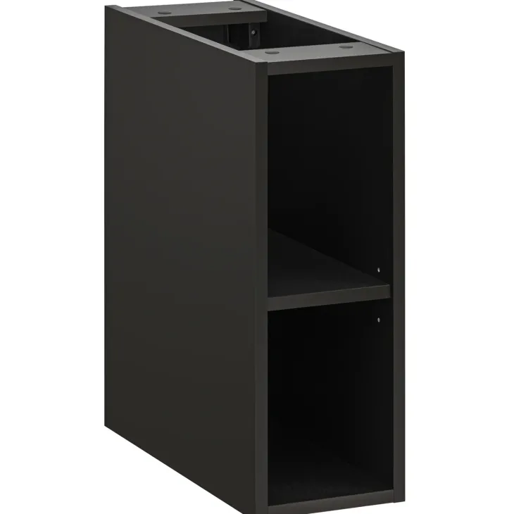Mobile bagno sospeso 80 cm 2 cassetti 2 vani quercia antracite Limpid