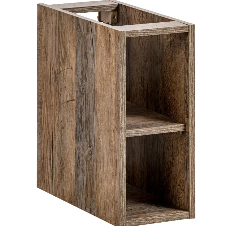 Mobile bagno sospeso 140cm 2 cassettoni e 2 cassetti attrezzati e 2 vani grigio quercia Serif