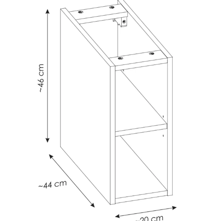 Mobile bagno sospeso 140cm 2 cassettoni e 2 cassetti attrezzati e 2 vani grigio quercia Serif