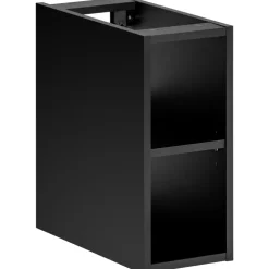 Mobile bagno sospeso 80cm 1 cassettone e 1 cassetto attrezzato e 2 vani nero Serif