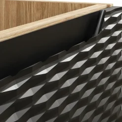 Mobile bagno sospeso 70cm 2 cassetti nero rovere Swim